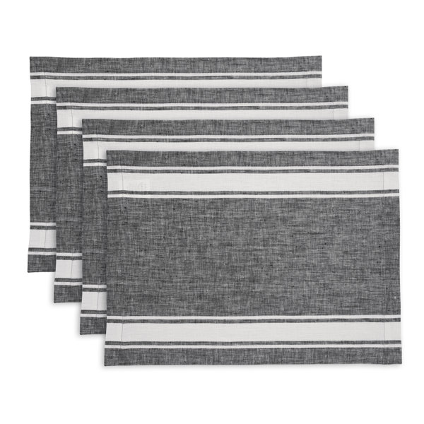 Solino Home Farmhouse Stripe 100 Pure Linen Placemats Wayfair